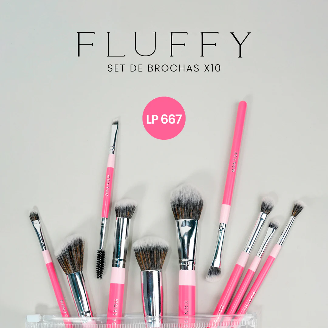Kit de brochas Fluffy x 10 piezas - Image 3