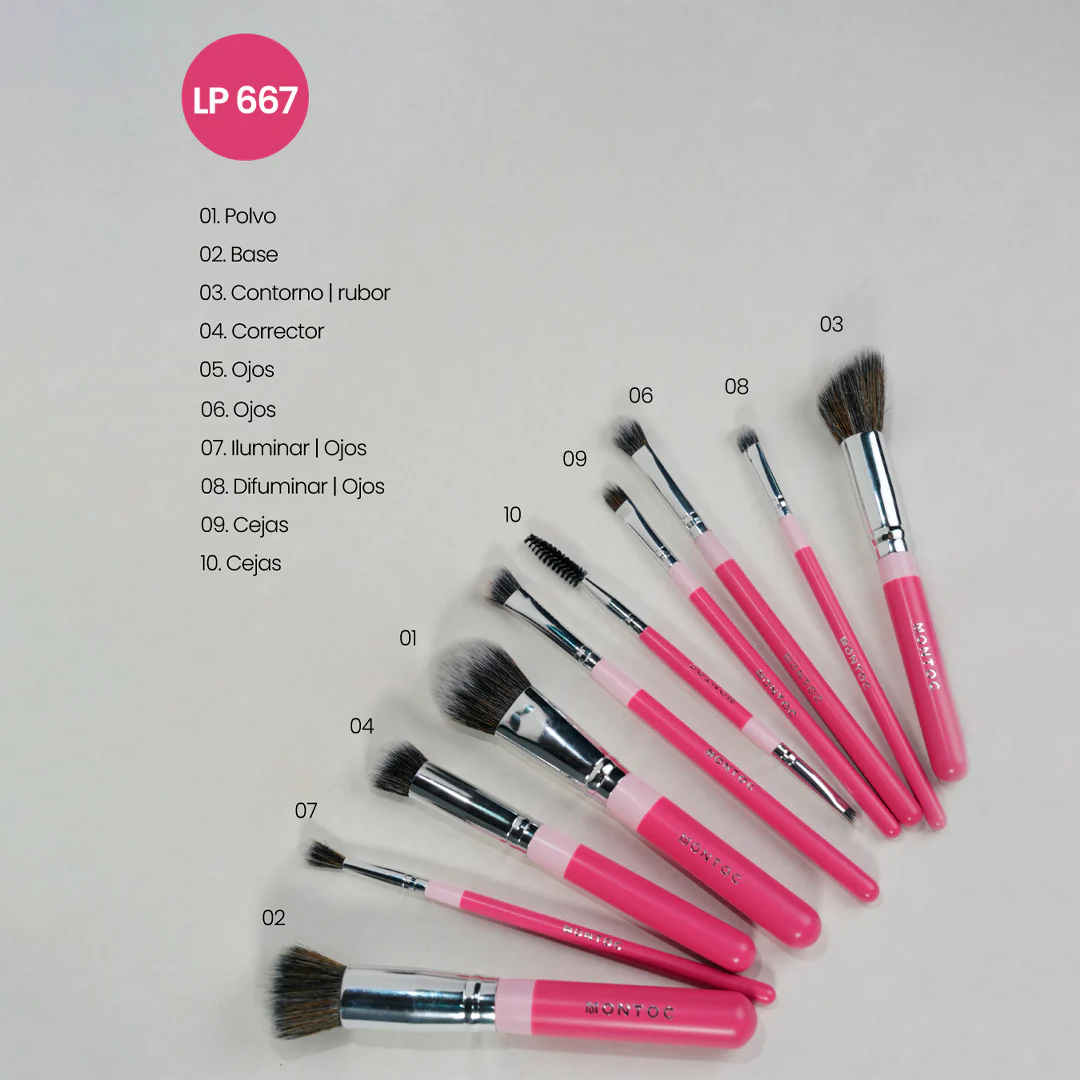Kit de brochas Fluffy x 10 piezas - Image 4
