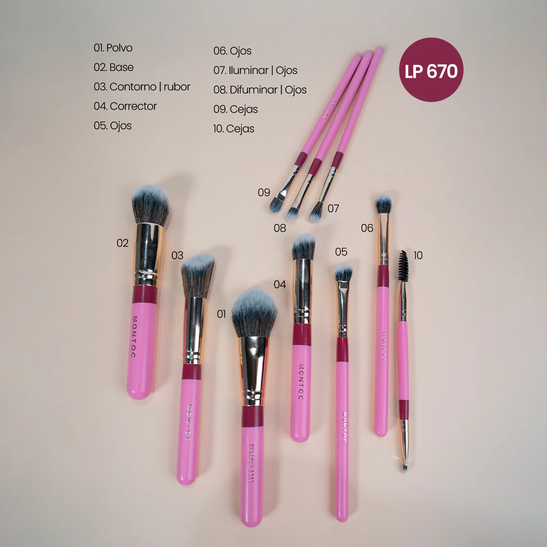 Kit de brochas Fluffy x 10 piezas - Image 6