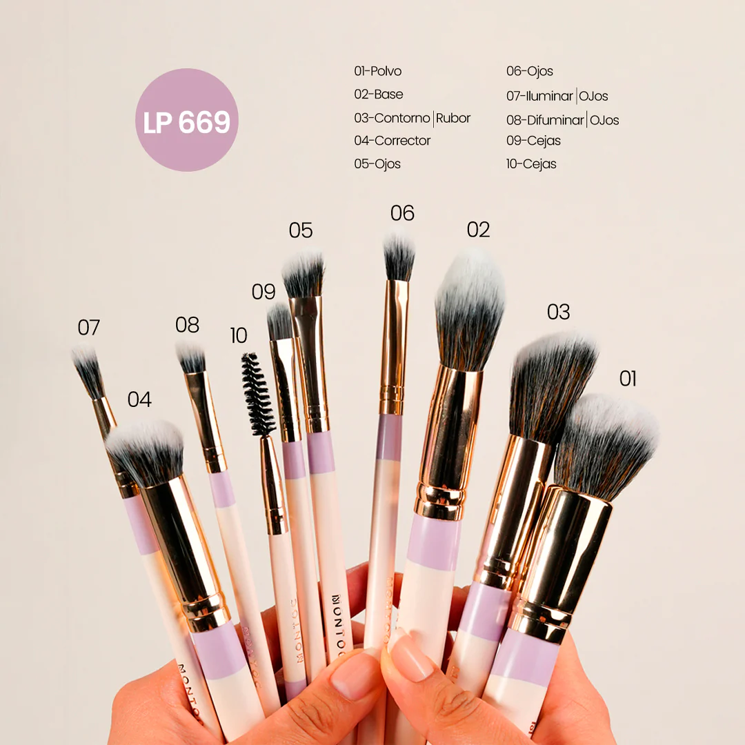 Kit de brochas Fluffy x 10 piezas - Image 7